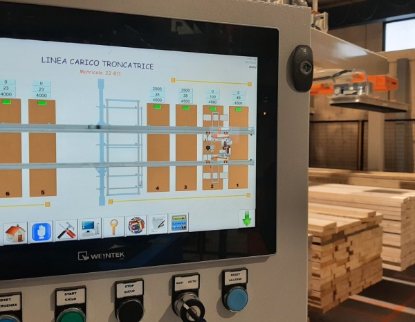 Linea CARICO Impianto di troncatura